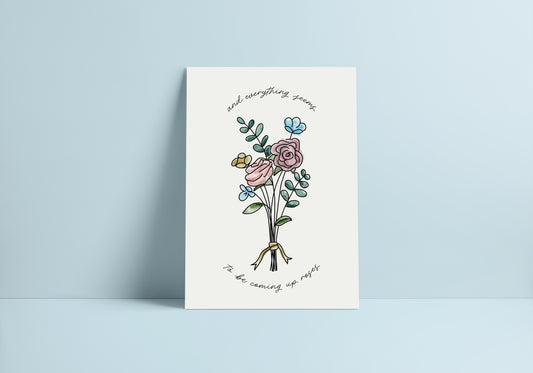 Coming up Roses (Harry Styles inspired) A4 Lyric Print