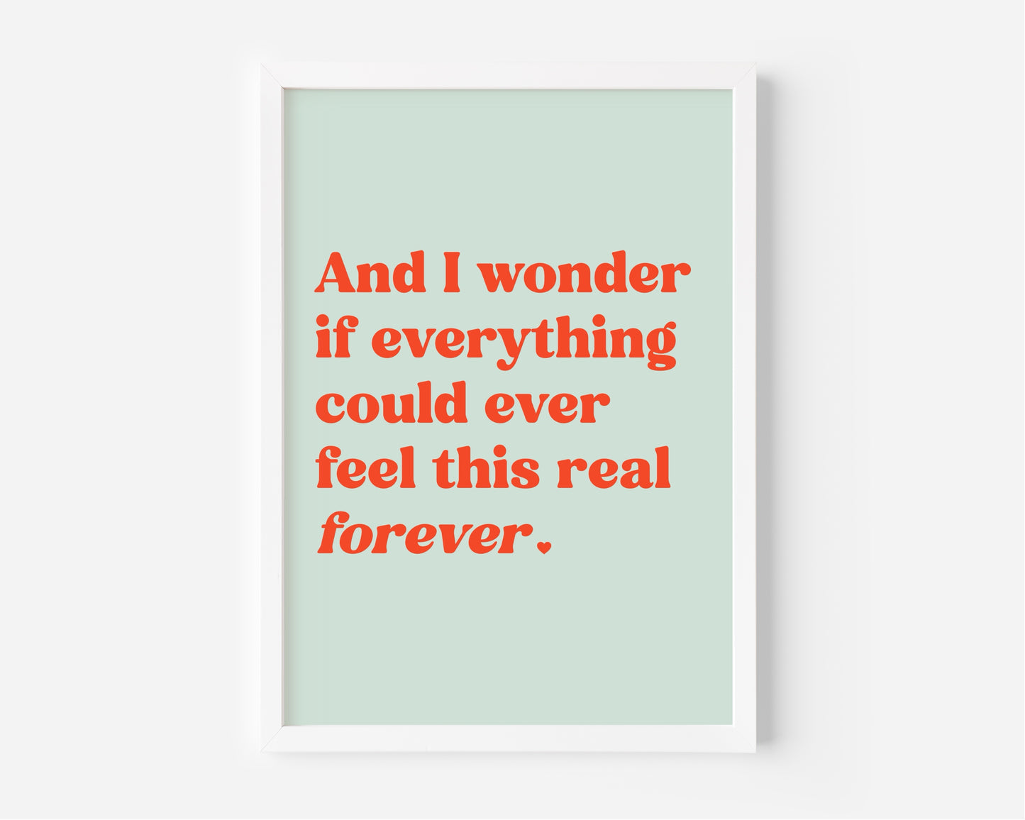 Everlong (Foo Fighters inspired) A4 Lyric Print