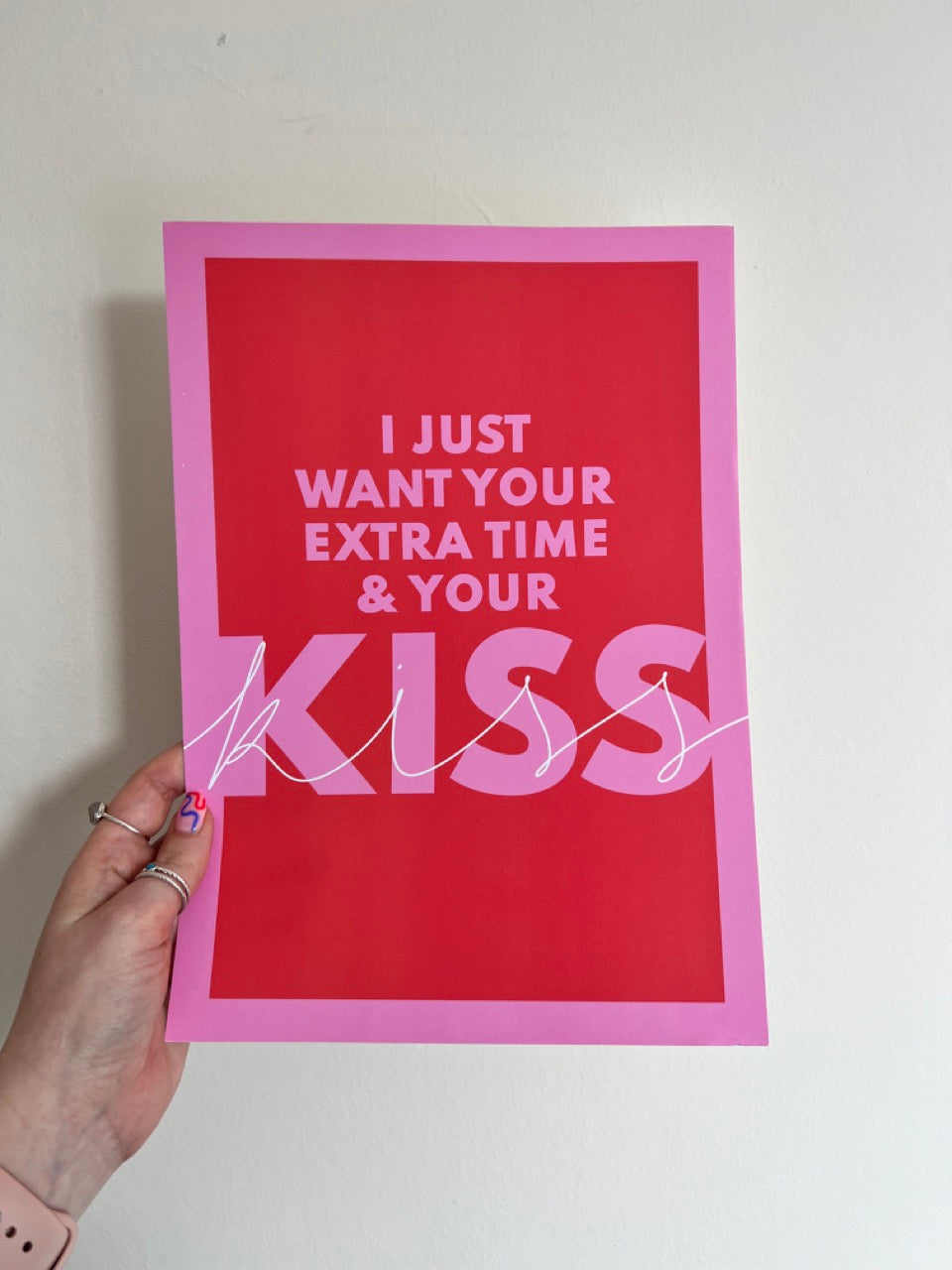 SAMPLE/SECONDS SALE - Kiss (Prince inspired) A4 Lyric Print