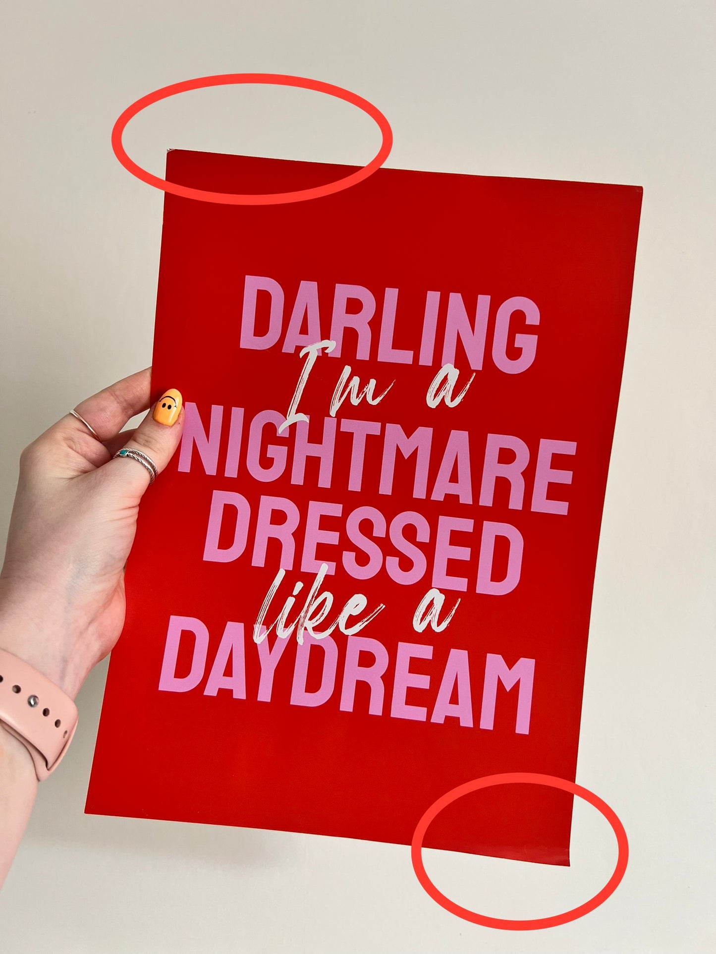 SAMPLE/SECONDS SALE Blank Space (Taylor Swift inspired) A4 Lyric Art Print