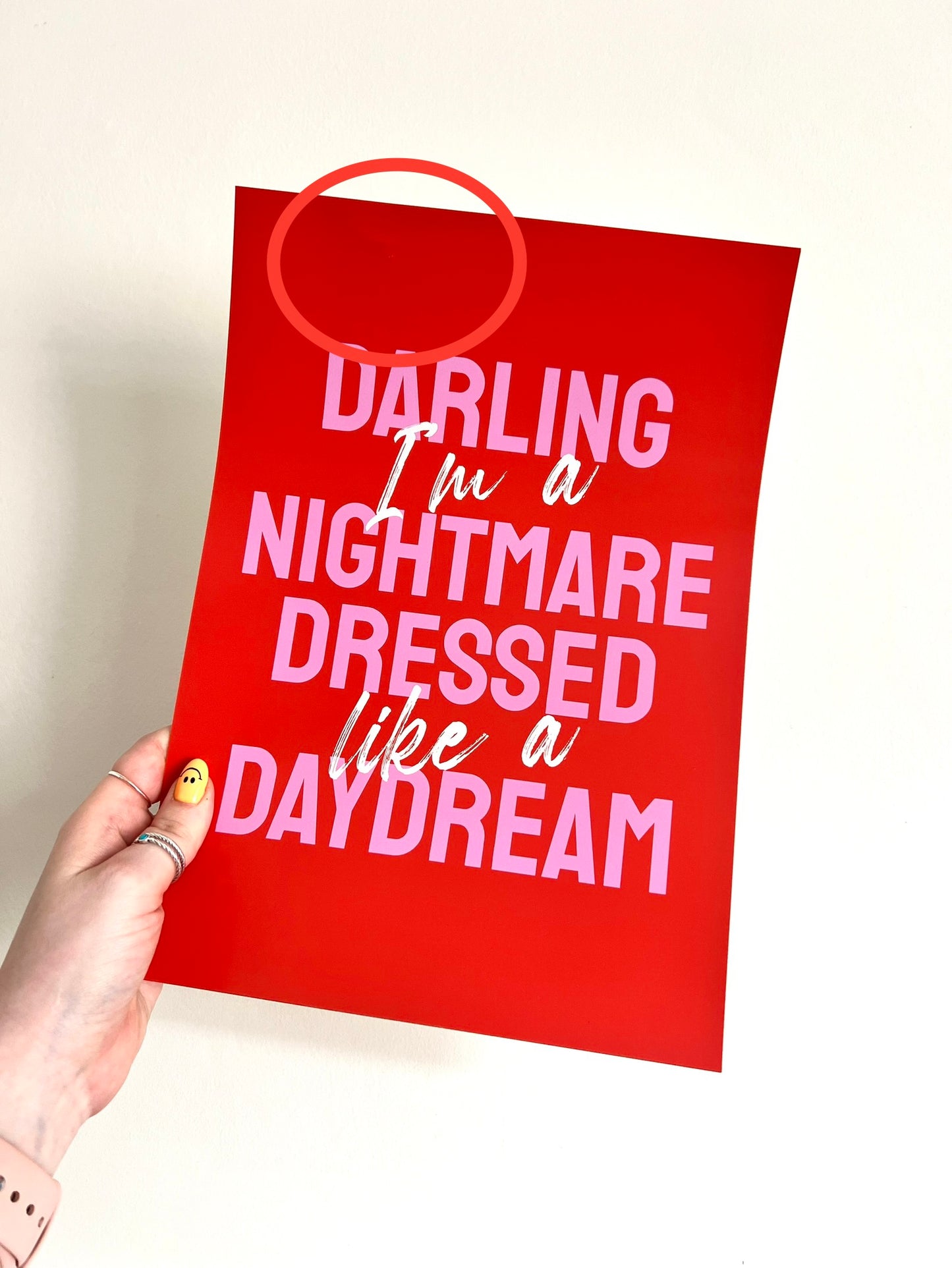 SAMPLE/SECONDS SALE Blank Space (Taylor Swift inspired) A4 Lyric Art Print