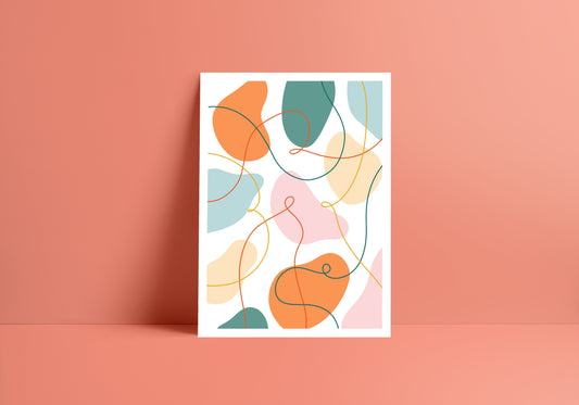 SAMPLE/SECONDS SALE - Abstract Pastels 1 A4 Print