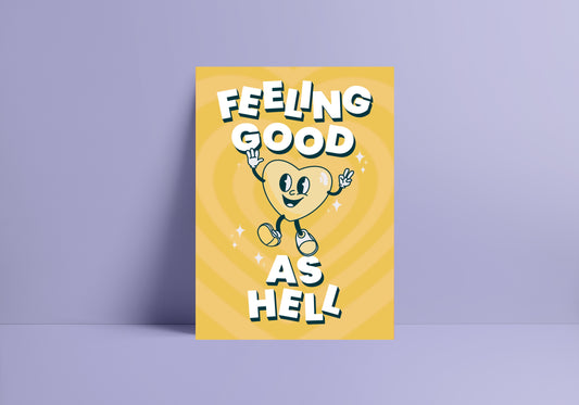 Feeling Good As Hell (Lizzo inspired) A4 Lyric Art Print