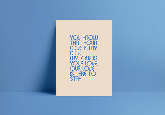 Got To Be Real (Cheryl Lynn inspired) A4 Lyric Art Print