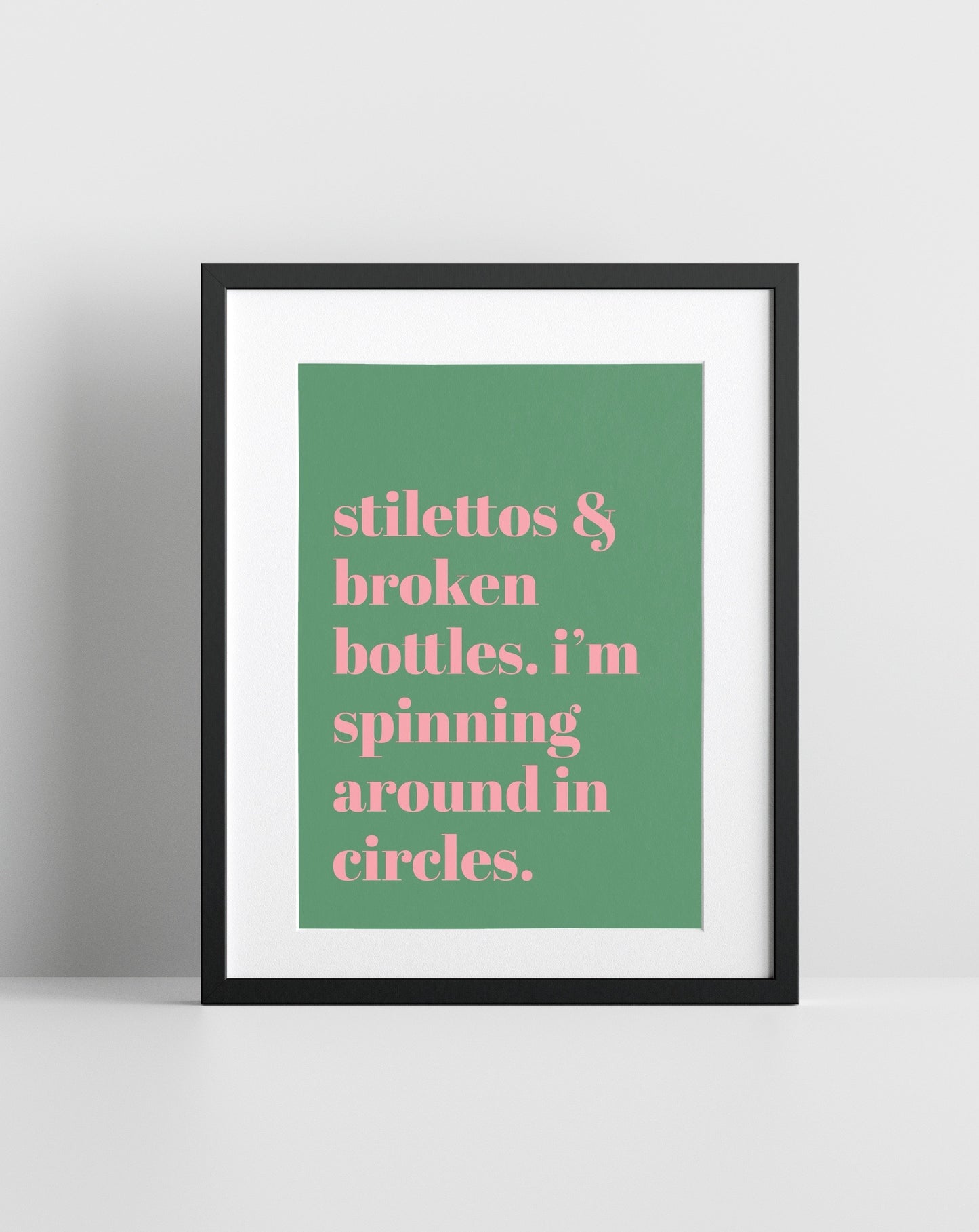 Dancing On My Own (Robyn inspired) A4 Lyric Art Print