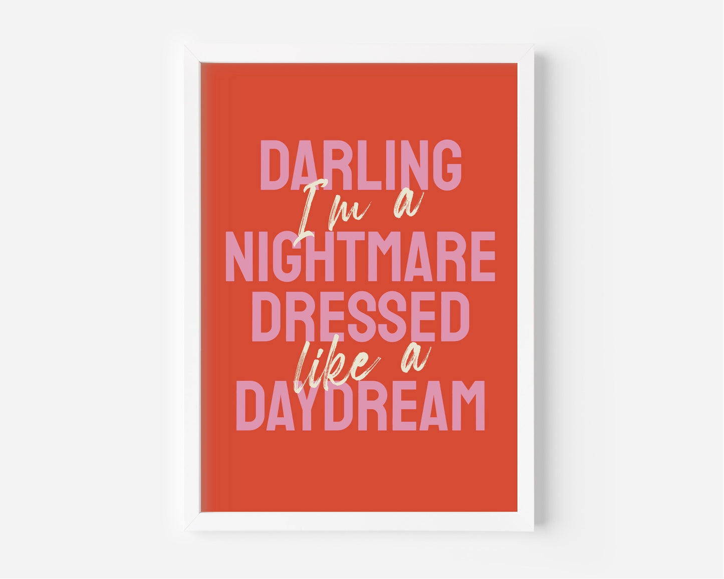 SAMPLE/SECONDS SALE Blank Space (Taylor Swift inspired) A4 Lyric Art Print