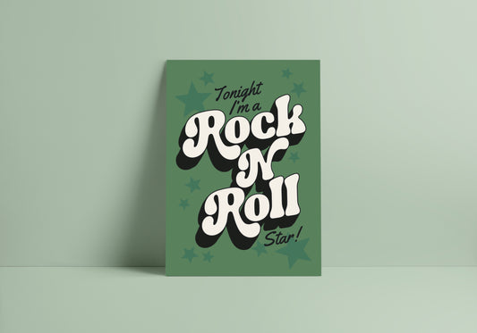 Rock 'N' Roll Star (Oasis inspired) A4 Lyric Print