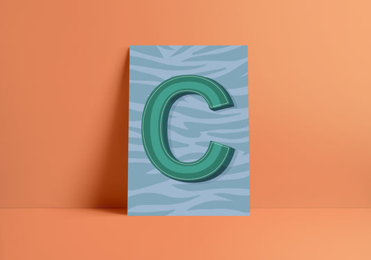 SAMPLE/SECONDS SALE - C Initial A4 Print