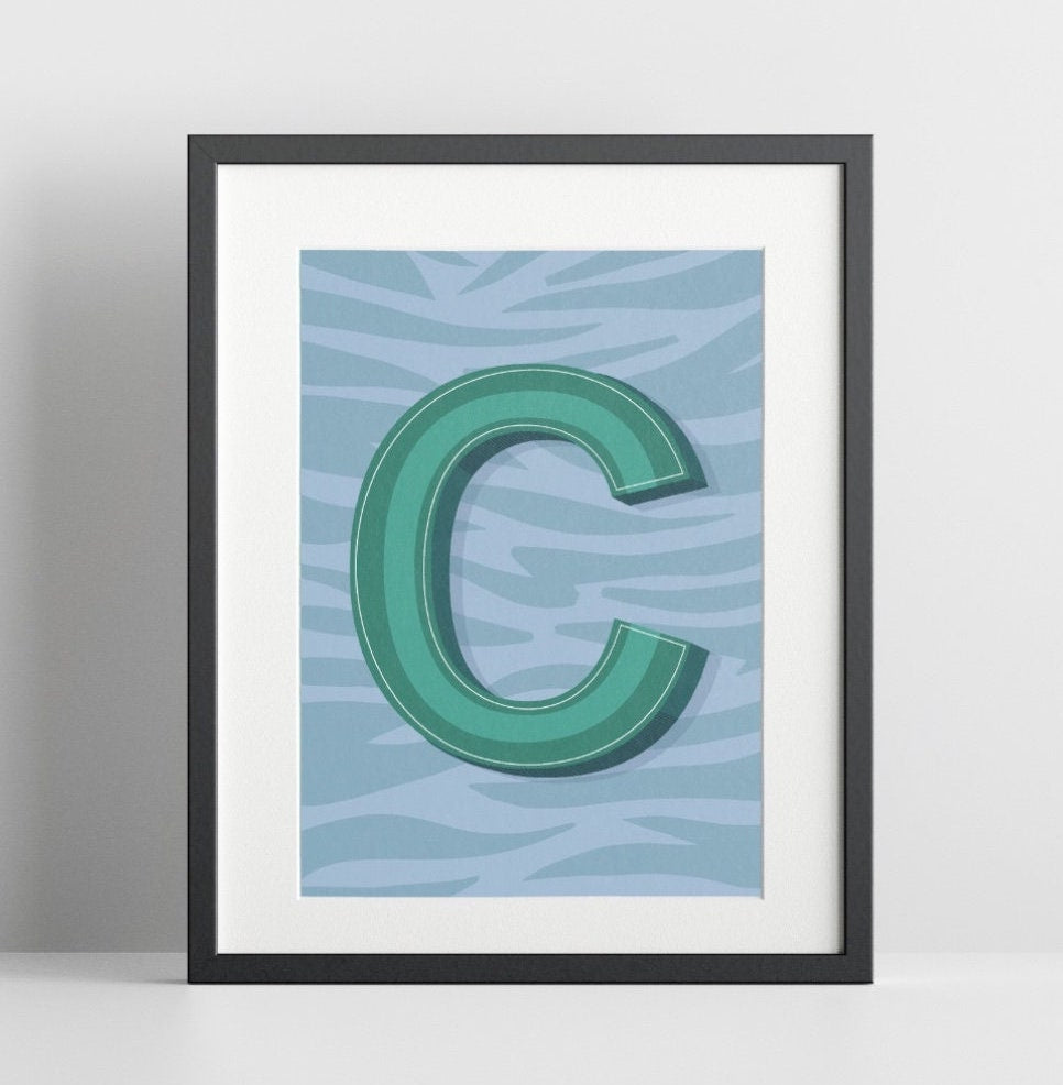 SAMPLE/SECONDS SALE - C Initial A4 Print