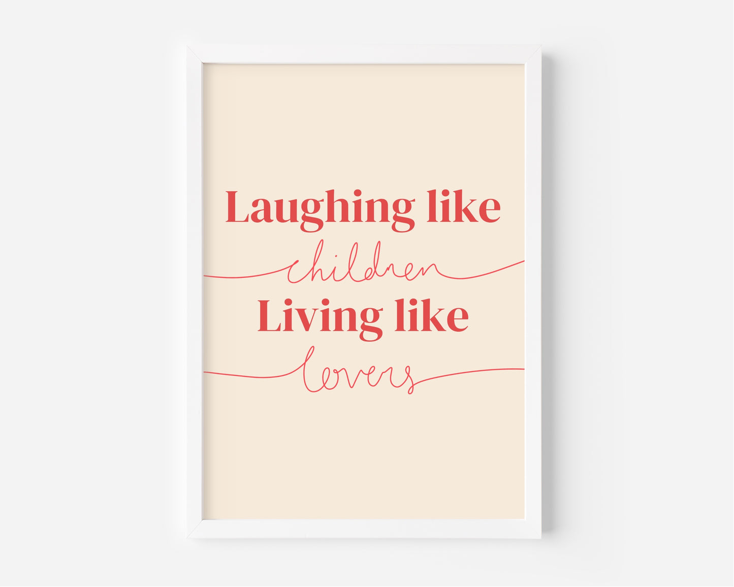 Laughing Like Children (Elton John inspired) A4 Lyric Print