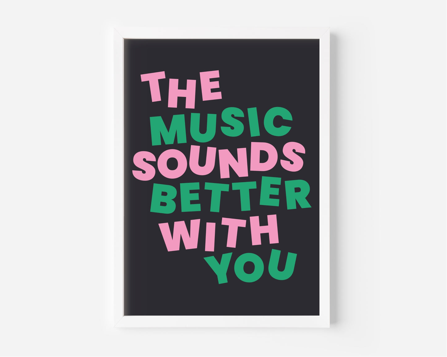 The Music Sounds Better With You (Stardust inspired) A4 Lyric Print