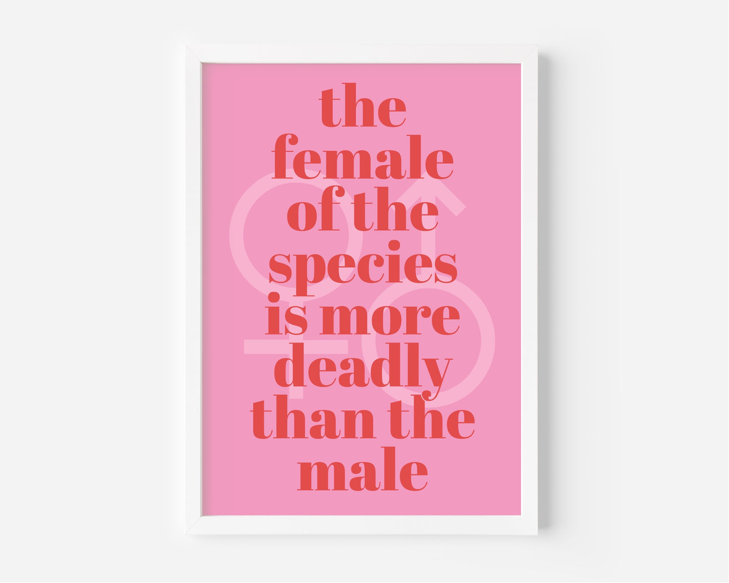The Female Of The Species (Space inspired) A4 Lyric Print