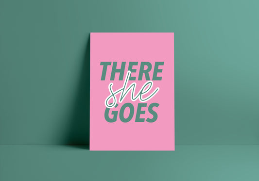 There She Goes (The La's inspired) A4 Lyric Print