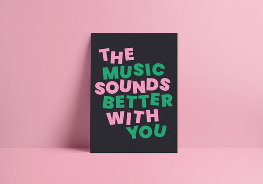 The Music Sounds Better With You (Stardust inspired) A4 Lyric Print