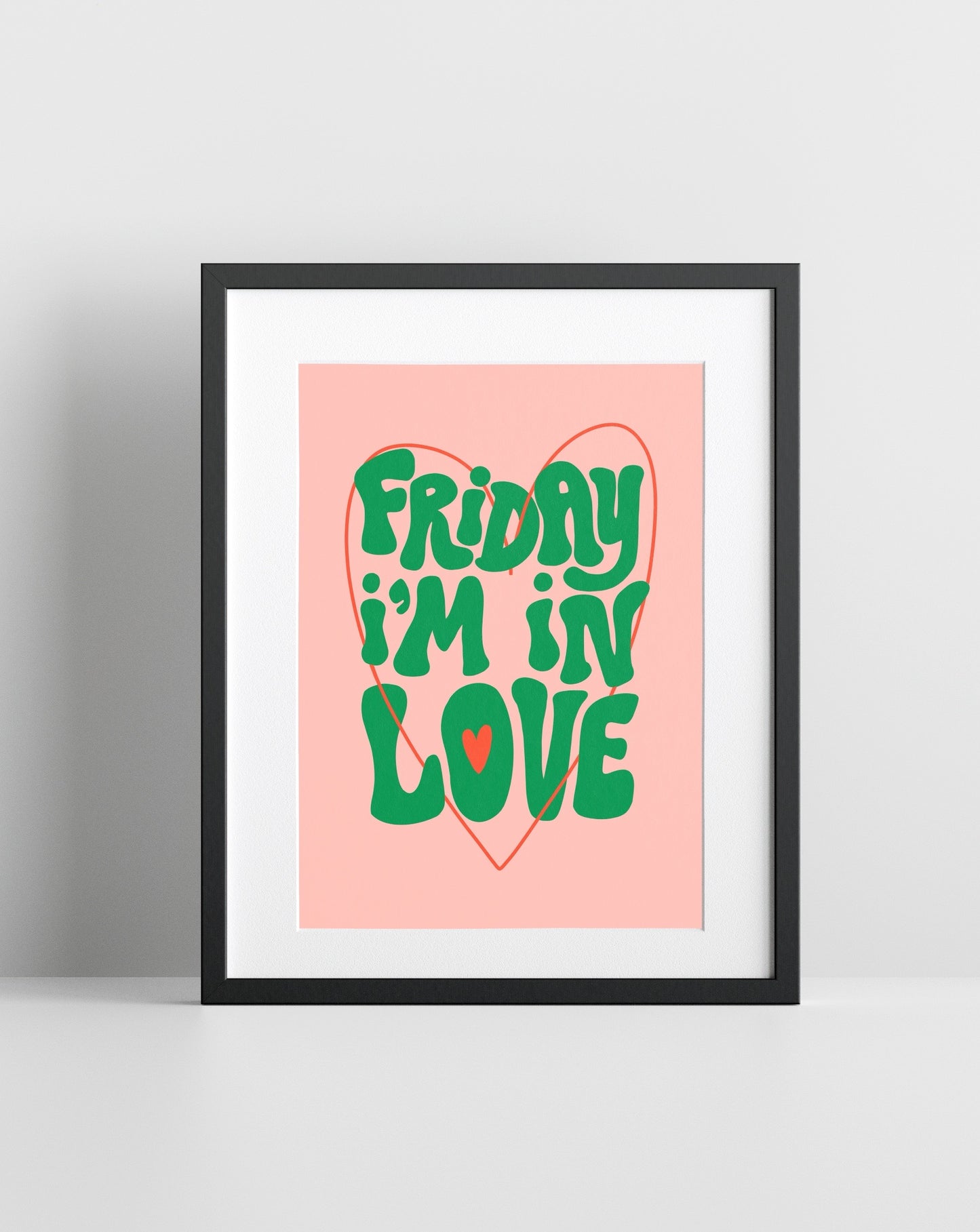 Friday I'm In Love (The Cure inspired) A4 Lyric Art Print