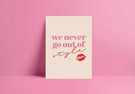 Style (Taylor Swift inspired) A4 Lyric Art Print