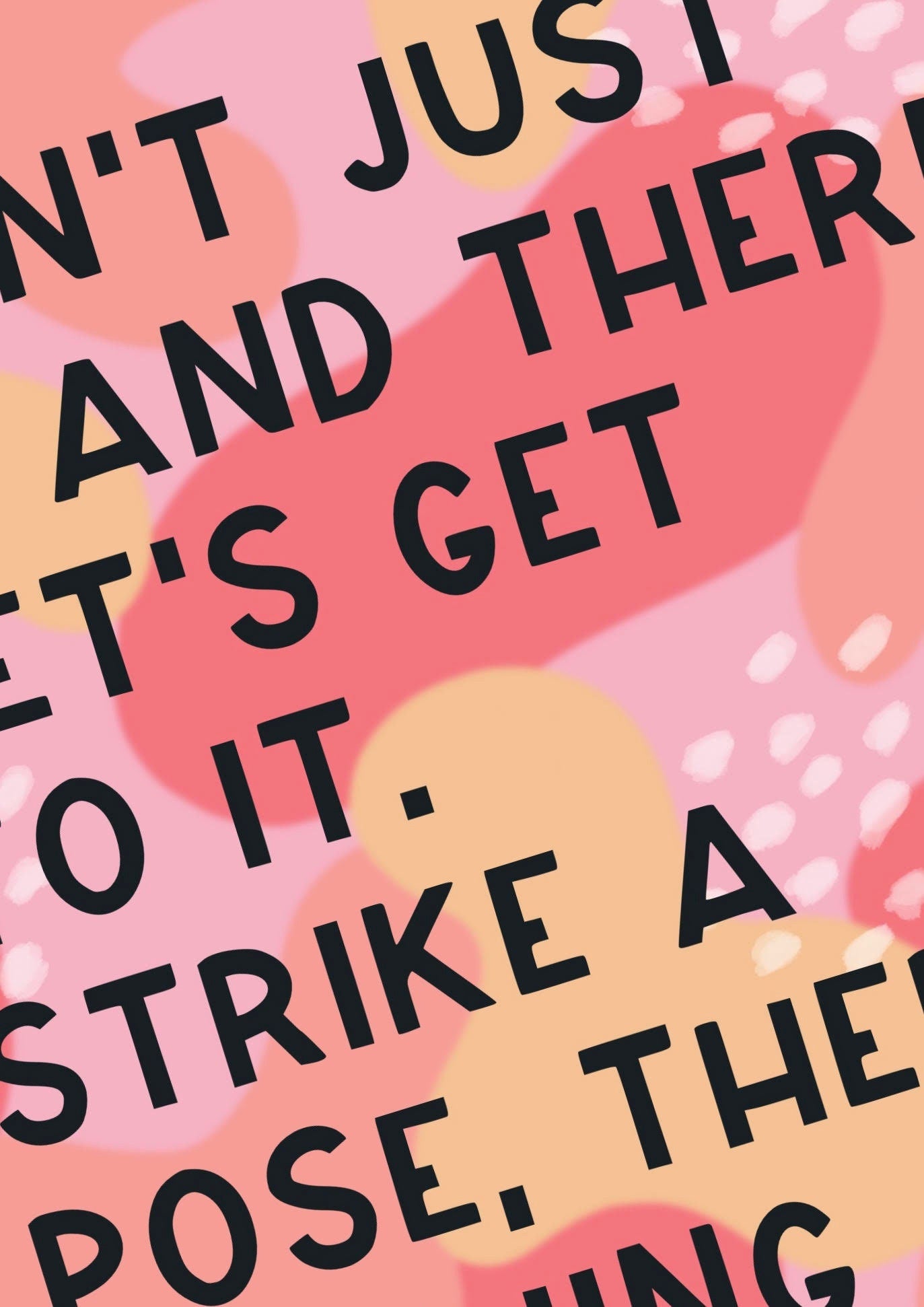 Vogue Madonna Lyric Art Print - Strike A Pose - Colourful Pink Quote Poster - A4 Poster - Typography Quote Prints