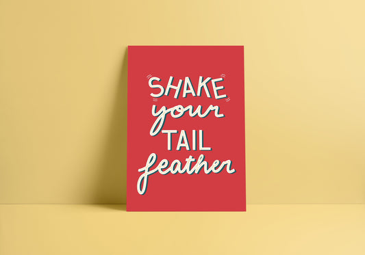 Shake Your Tail Feather Print - Ray Charles Music Poster - Music Prints - Colourful A4 Poster - Lyric Print