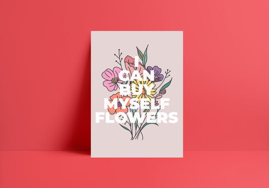 Flowers (Miley Cyrus inspired) A4 Lyric Art Print