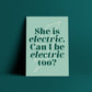 She's Electric (Oasis inspired) A4 Lyric Art Print