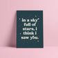 Sky Full of Stars (Coldplay inspired) A4 Lyric Print