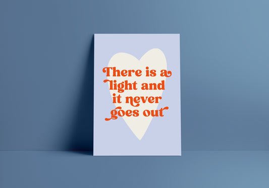 There is a Light That Never Goes Out (The Smiths inspired) A4 Lyric Print