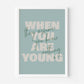 When You Are Young They Assume You Know Nothing (Taylor Swift) A4 Lyric Art Print