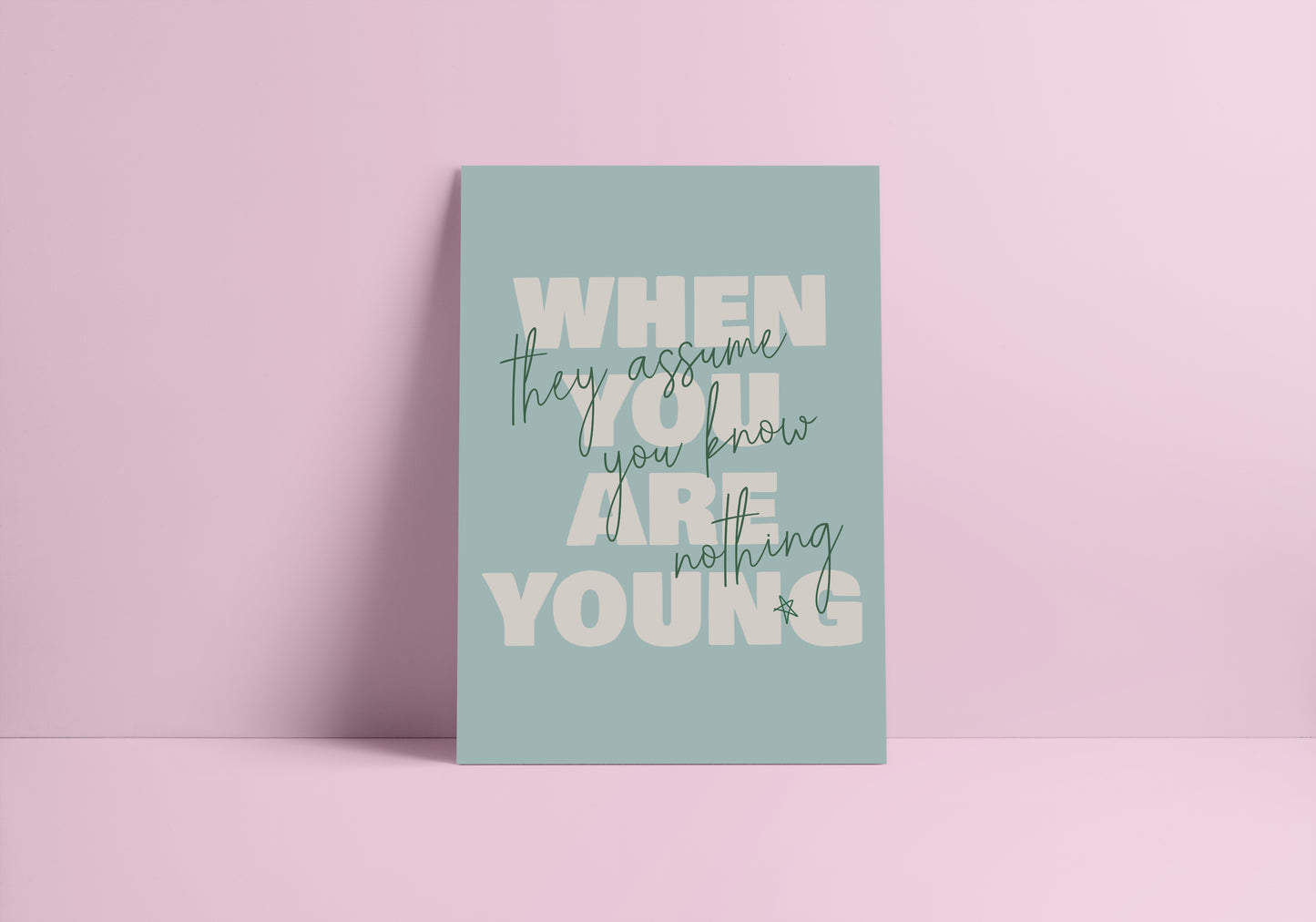 When You Are Young They Assume You Know Nothing (Taylor Swift) A4 Lyric Art Print