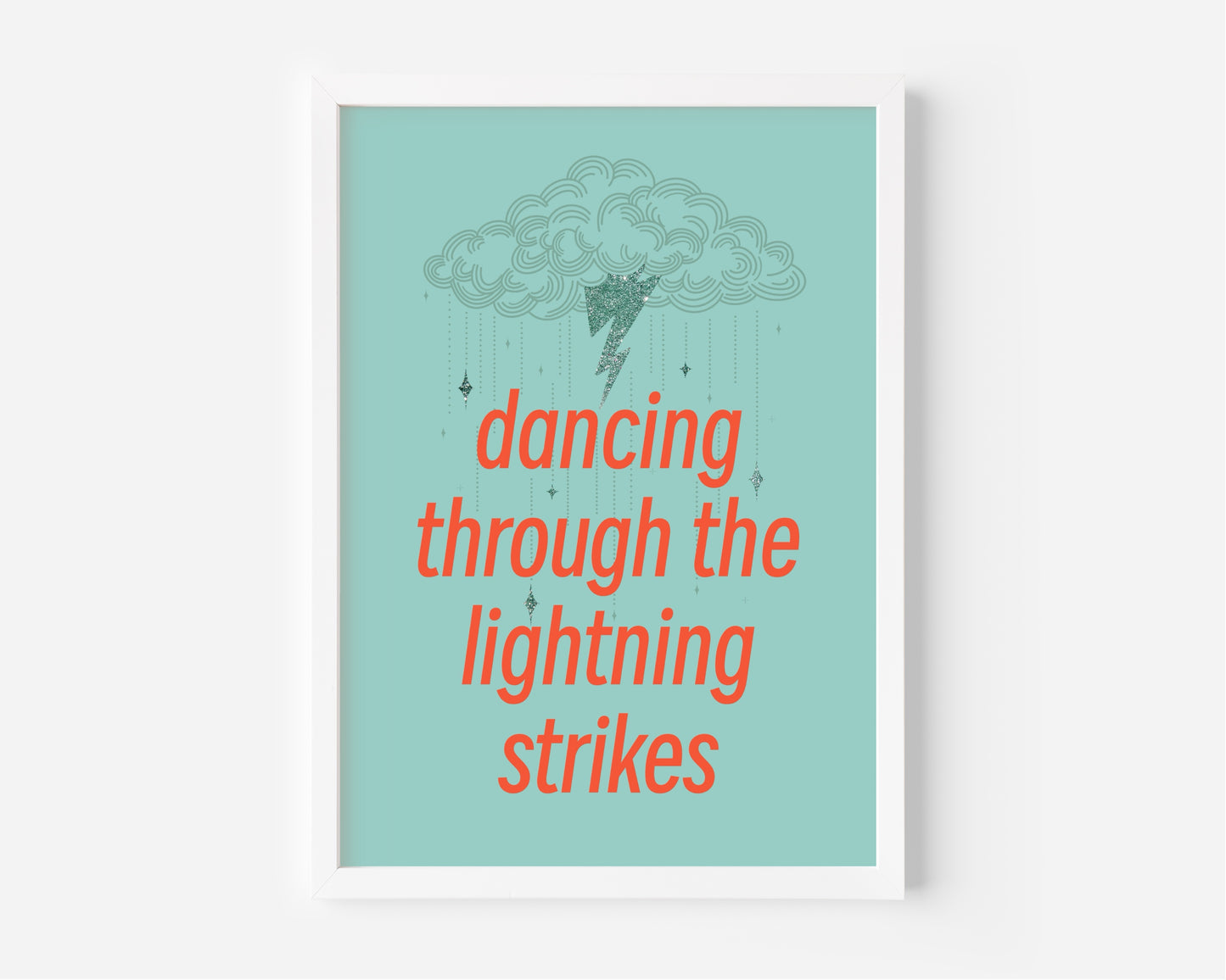 Dancing through the lightning strikes (Taylor Swift inspired) A4 Lyric Art Print