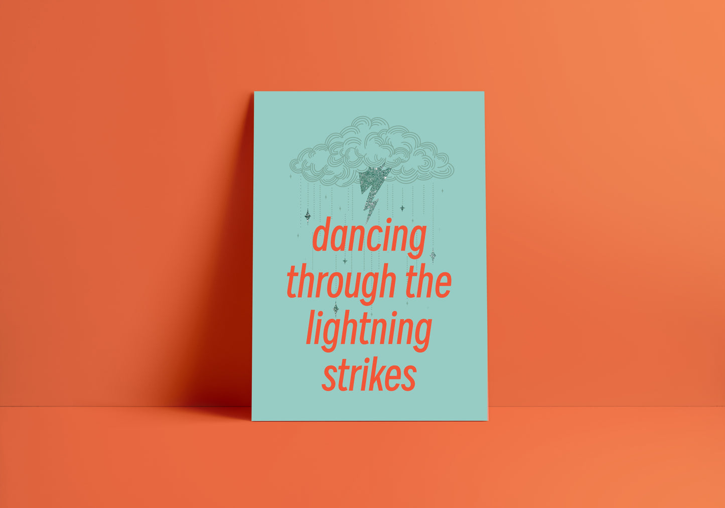 Dancing through the lightning strikes (Taylor Swift inspired) A4 Lyric Art Print