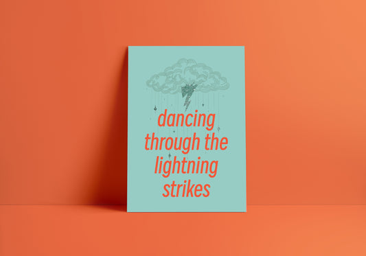 Dancing through the lightning strikes (Taylor Swift inspired) A4 Lyric Art Print