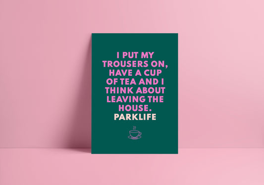 SAMPLE/SECONDS SALE - Parklife A4 Lyric Print