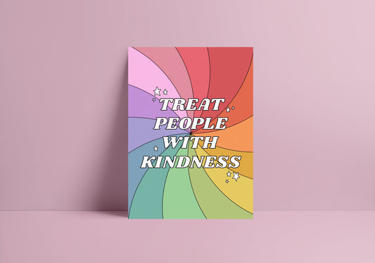 SAMPLE/SECONDS SALE - Treat People With Kindness A4 Lyric Print