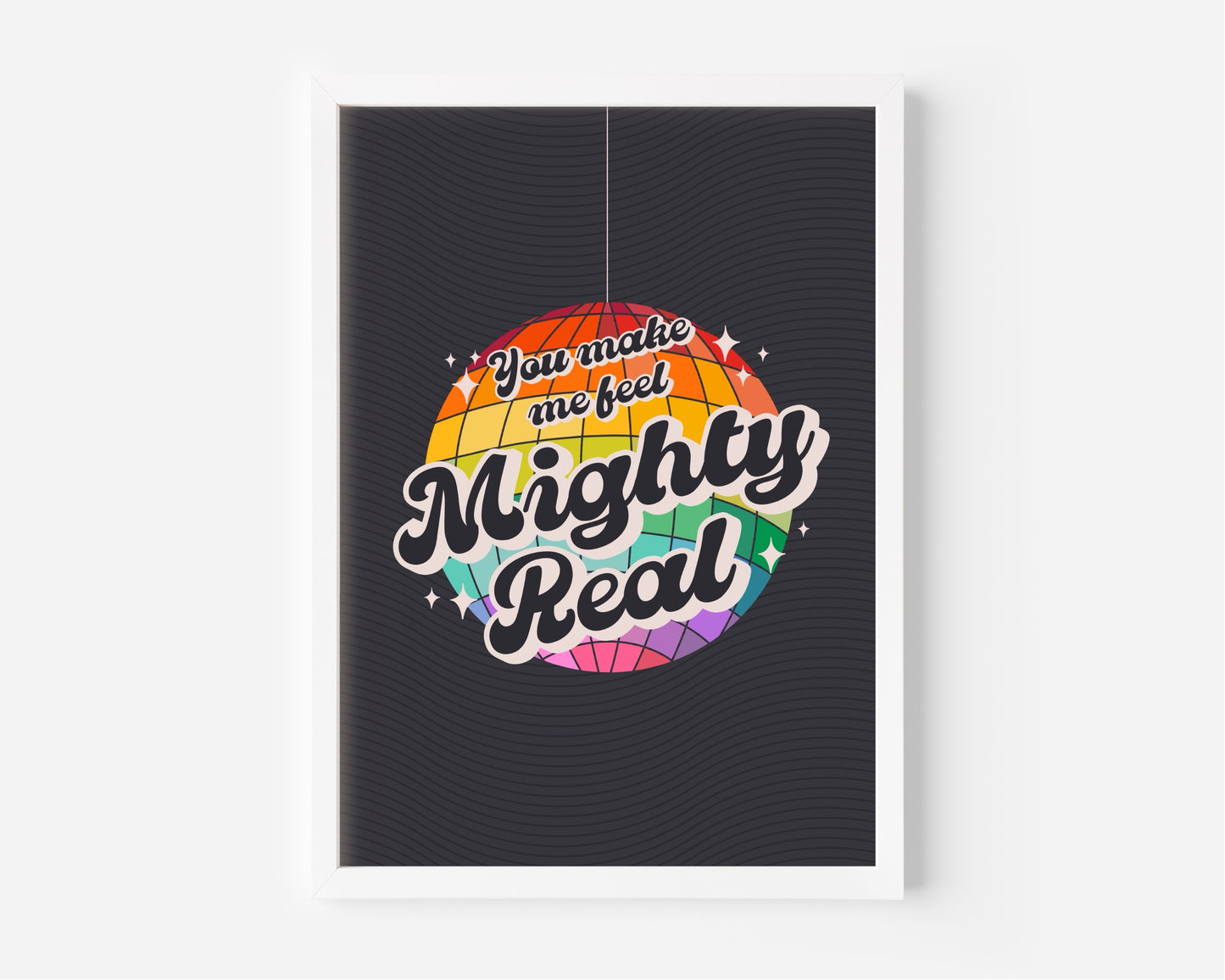 Mighty Real (Sylvester inspired) A4 Lyric Art Print