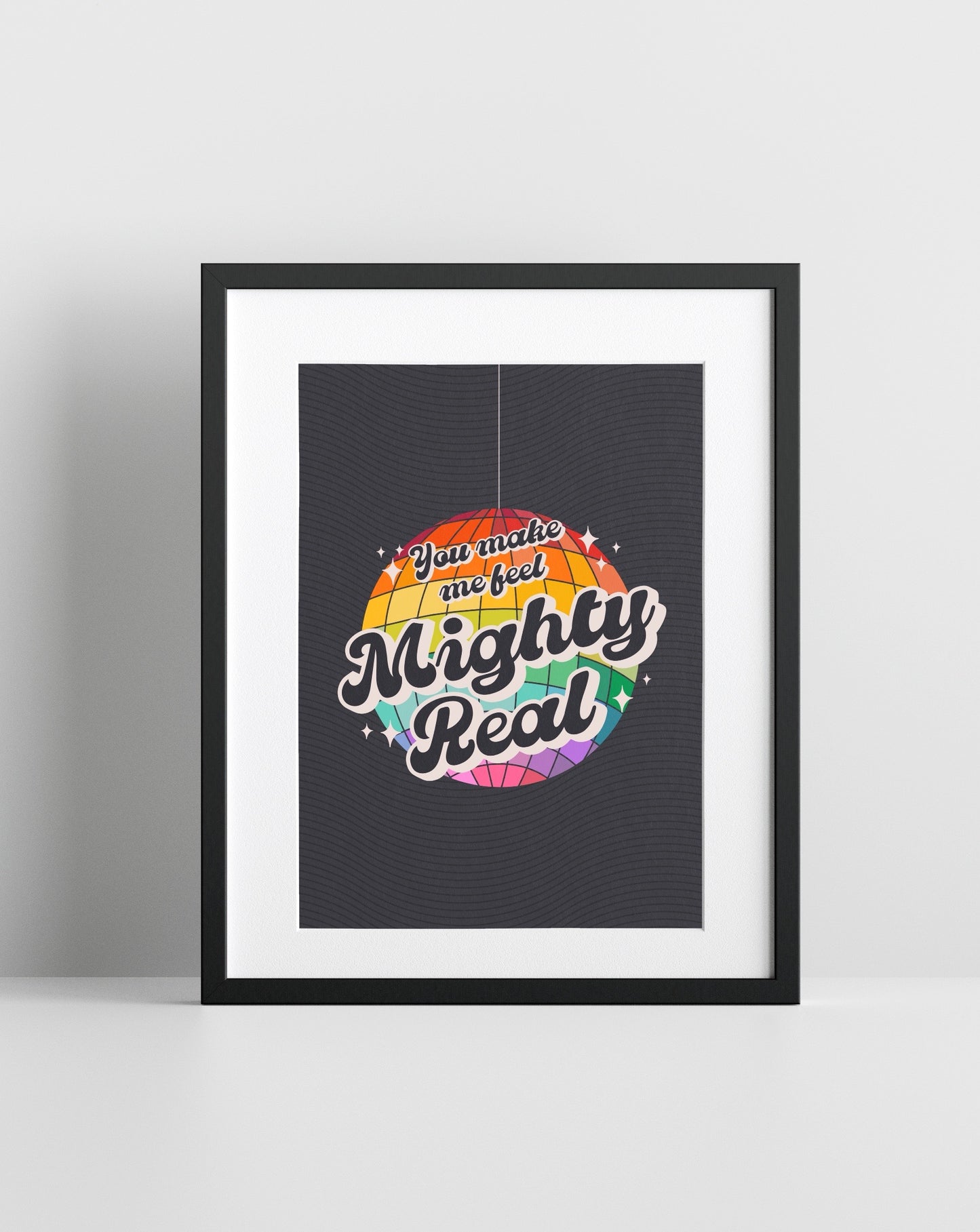 Mighty Real (Sylvester inspired) A4 Lyric Art Print