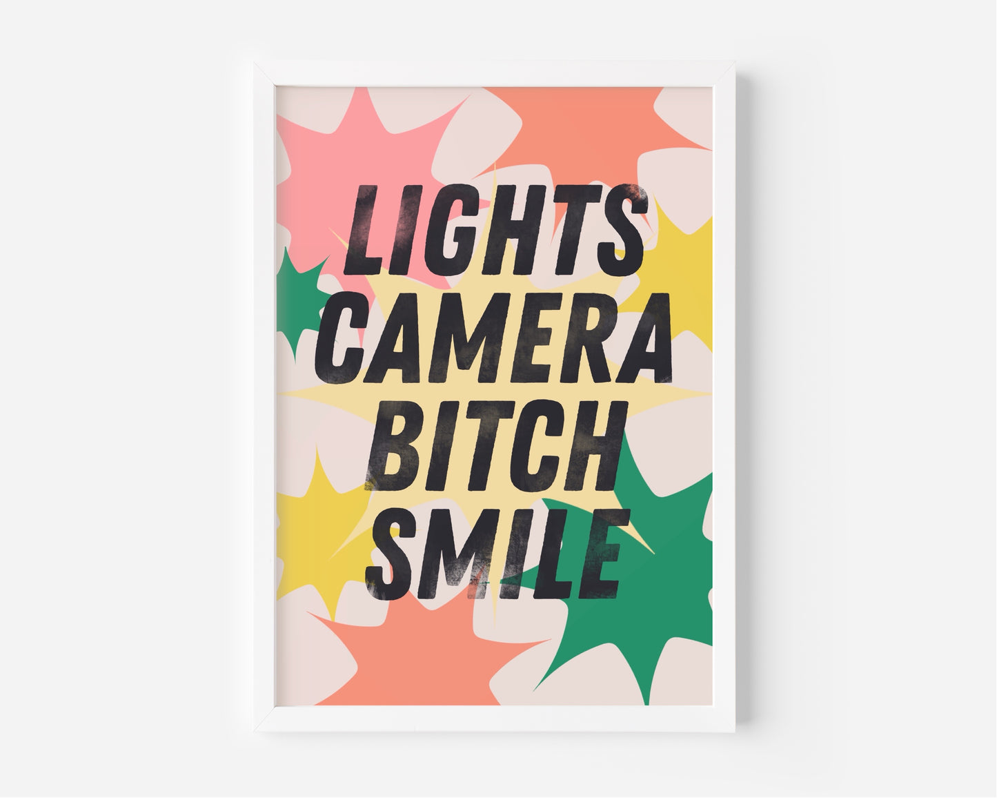 Lights Camera B*tch Smile (Taylor Swift inspired) A4 Lyric Art Print