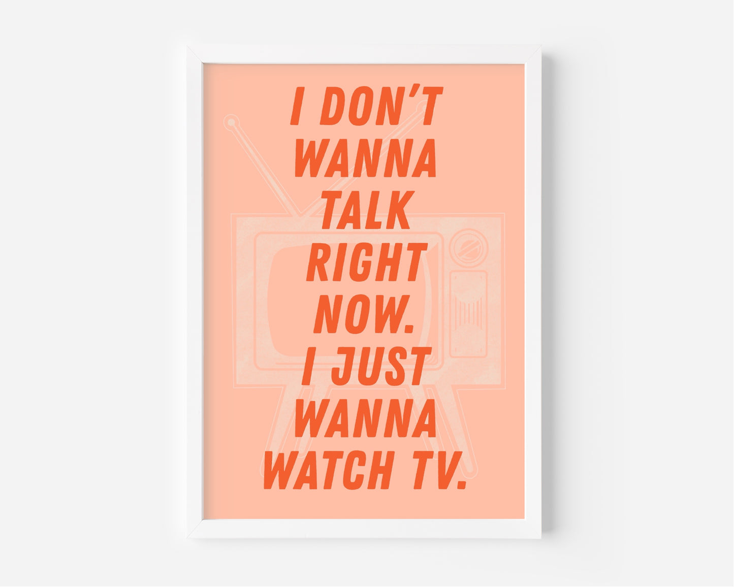 I Just Wanna Watch TV (Billie Eilish inspired) A4 Lyric Art Print