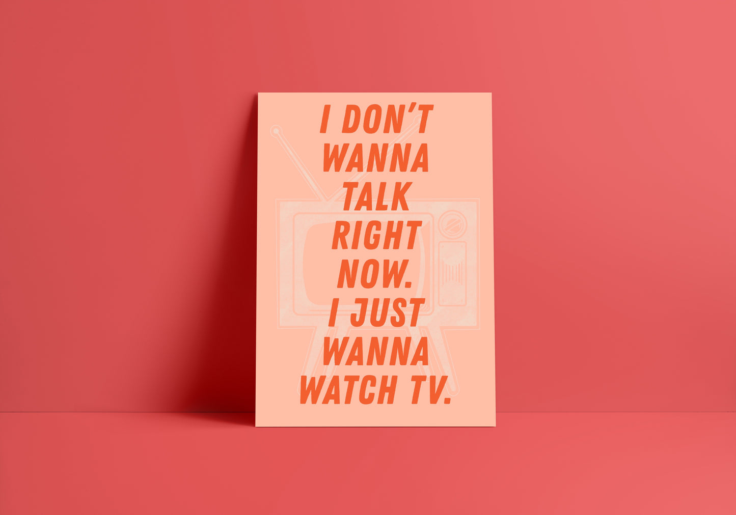 I Just Wanna Watch TV (Billie Eilish inspired) A4 Lyric Art Print