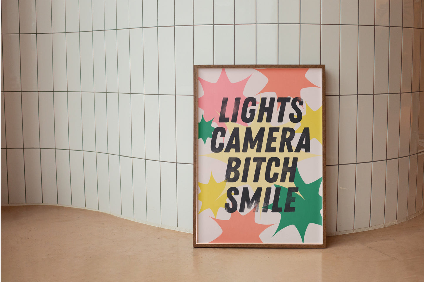 Lights Camera B*tch Smile (Taylor Swift inspired) A4 Lyric Art Print