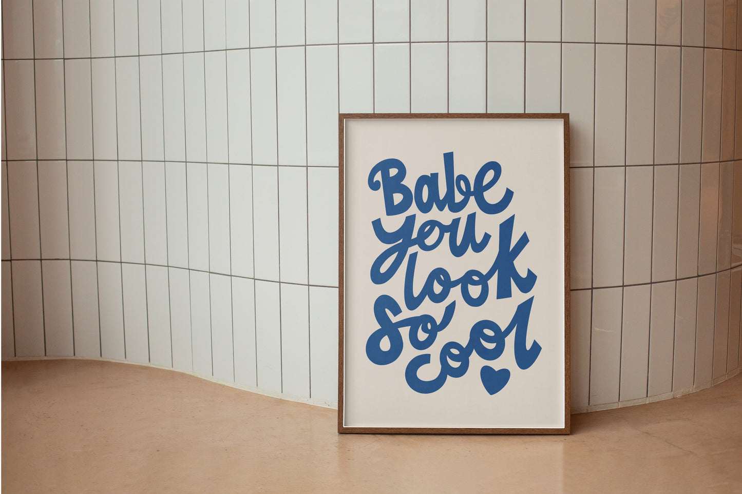 Babe, You Look So Cool (The 1975 inspired) A4 Lyric Art Print