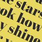 Look At The Stars (Coldplay inspired) A4 Lyric Print