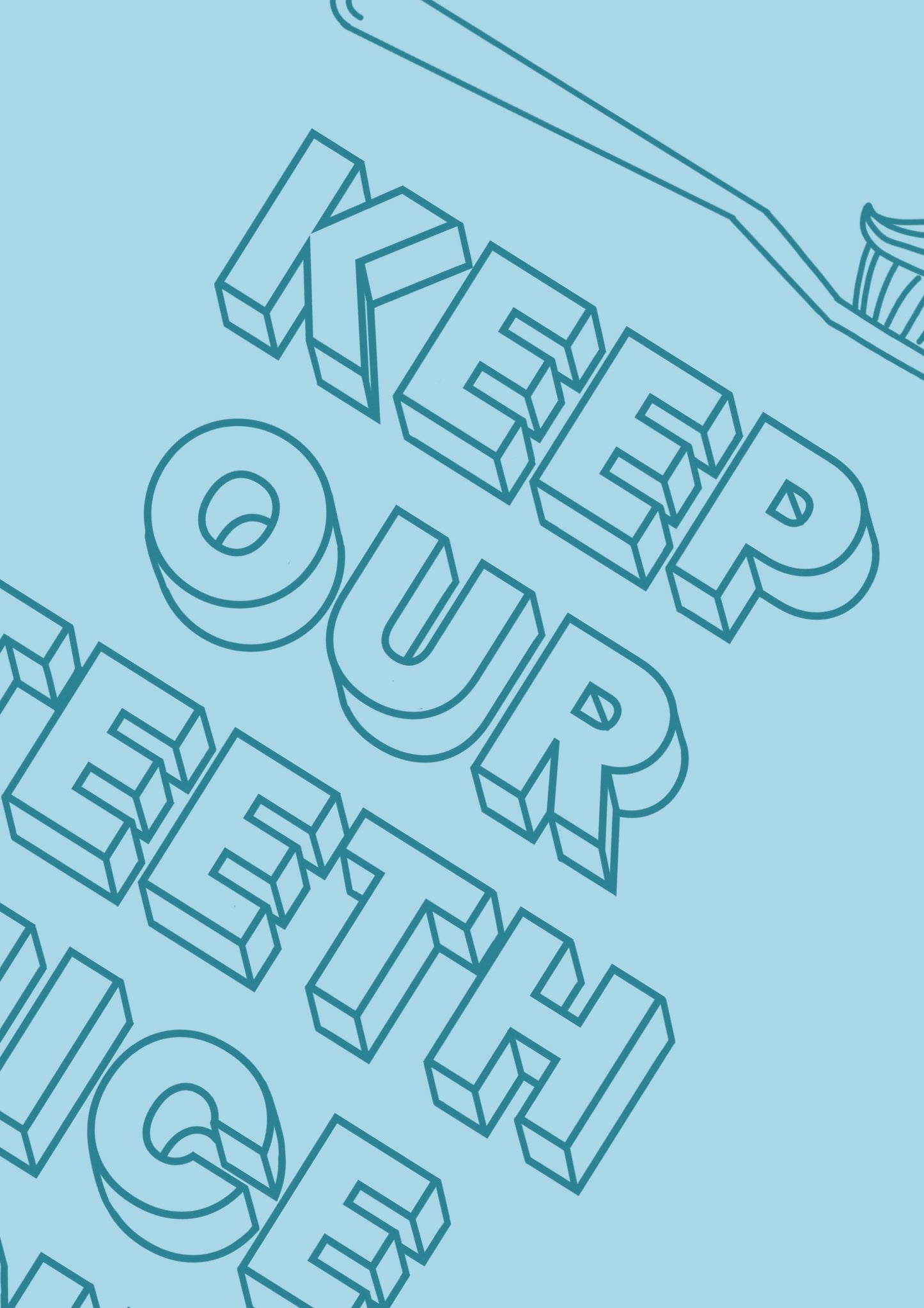 Keep Our Teeth Nice & Clean (Supergrass inspired) A4 Lyric Print