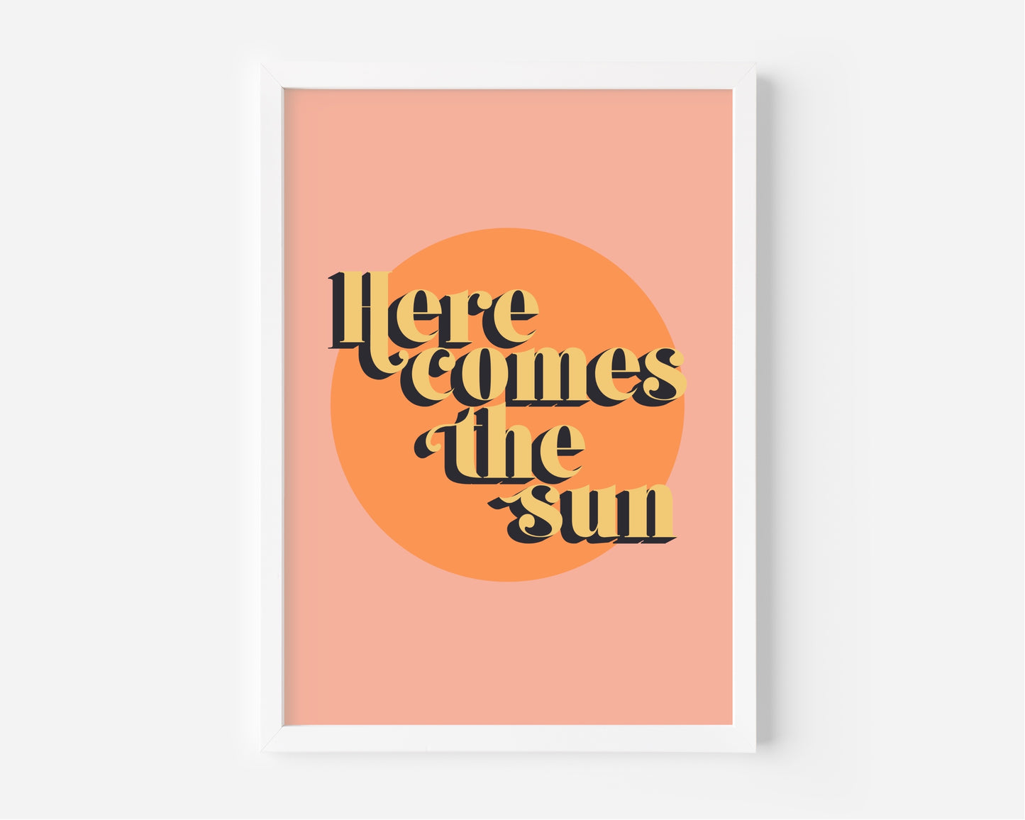 Here Comes The Sun (The Beatles inspired) A4 Lyric Print