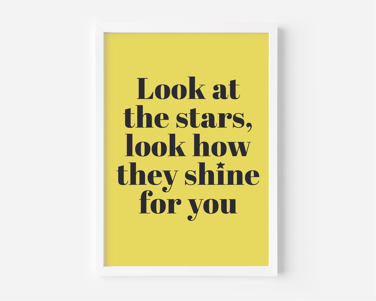 Look At The Stars (Coldplay inspired) A4 Lyric Print