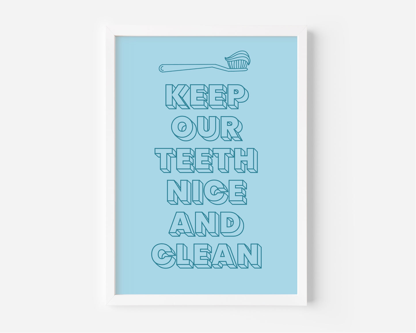 Keep Our Teeth Nice & Clean (Supergrass inspired) A4 Lyric Print