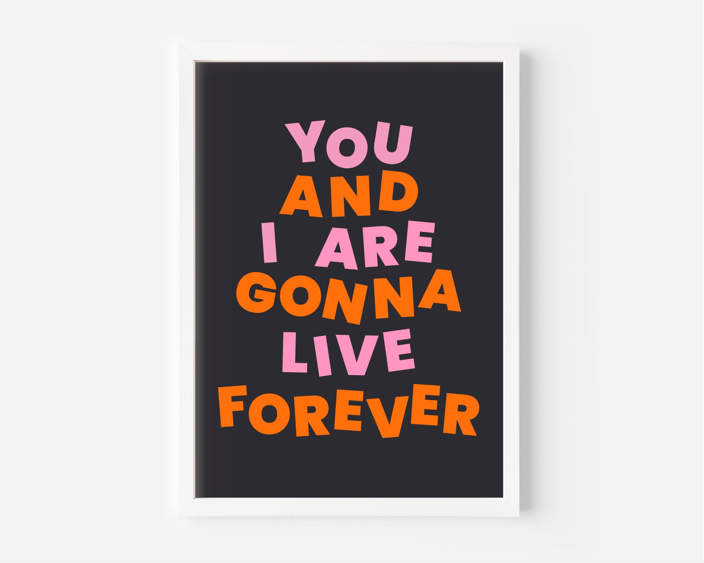 Live Forever (Oasis inspired) A4 Lyric Print