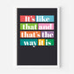 It's Like That (Run DMC inspired) A4 Lyric Print