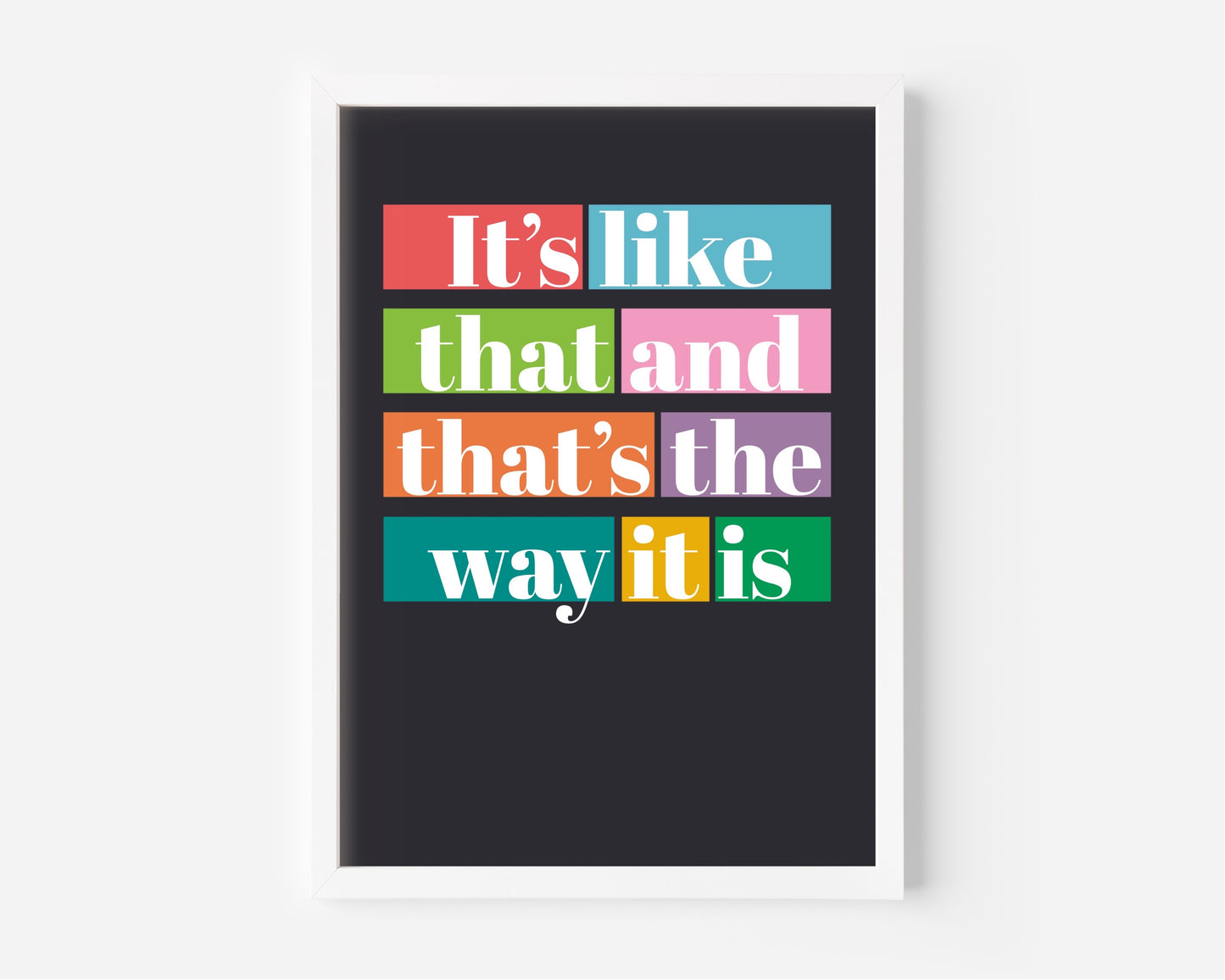 It's Like That (Run DMC inspired) A4 Lyric Print