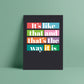 It's Like That (Run DMC inspired) A4 Lyric Print