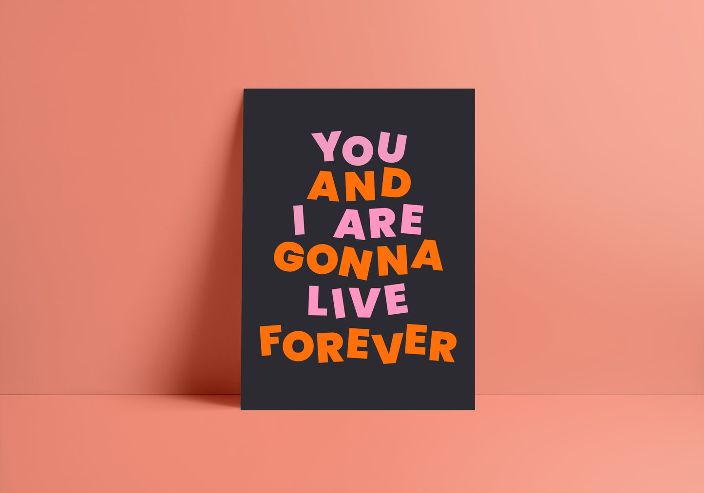 Live Forever (Oasis inspired) A4 Lyric Print